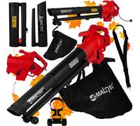 Maltec Souffleur de feuilles électrique| Aspirateur de feuilles avec broyeur| Masterblow3200W| Jardin Terrasse Trottoir Voie d'accès| Sable Poussière Neige Feuilles|