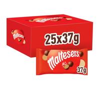 MALTESERS - Bonbons Chocolat au Lait Cœur Croquant - Grand Format - 25 Sachets de 35g