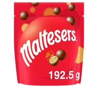 MALTESERS Bonbons Chocolat au Lait Cœur Croquant Format Partage 192,5g | Billes croustillantes enrobées de chocolat au lait onctueux, le snack idéal à partager.
