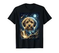 Maltipoo Howling to The Moon Meme Animal Dog des années 90 T-Shirt