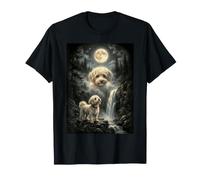 Maltipoo Howling to The Moon Meme Animal Dog des années 90 T-Shirt