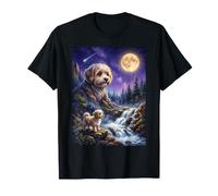 Maltipoo Howling to The Moon Meme Animal Dog des années 90 T-Shirt