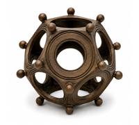 MaltipooMania Réplique du dodécaèdre romain - Modèle d'artefact antique peint à la main, objet mystère de l'Empire romain historique, cadeau de décoration archéologique pour les amateurs d'histoire