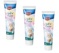 Malt'n'Cheese Anti-Hairball | Pack de 3 | 3 x 100 g | Complément Alimentaire pour Chats | Soutient la Digestion et Aide à éliminer Les Poils ingérés | sans Sucre ajouté