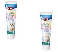 Malt'n'Cheese Anti-Hairball | Pack Double | 2 x 100 g | Complément alimentaire pour chats | Soutient la digestion et aide à éliminer les poils ingérés | Sans sucre ajouté
