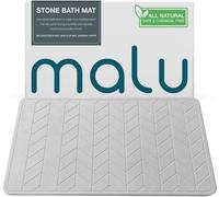 Malu Tapis de Bain en Diatomite - Absorbant et Séchage Rapide - 39 x 58 cm - Antidérapant - Terre de Diatomée Gris