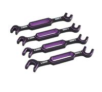 Malufain 4 Pièces Clé Universelle RC Tournebroche (Purple) | Alliage d\'aluminium, conception légère, taille compacte, parfait pour l\'entretien, plusieurs tailles de clés