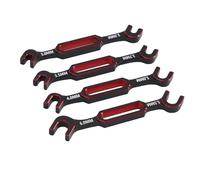 Malufain 4 Pièces Clé Universelle RC Tournebroche (Rouge) | Alliage d\'aluminium, conception légère, taille compacte, parfait pour l\'entretien, plusieurs tailles de clés