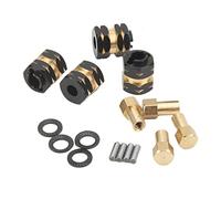 Malufain 4PCS Laiton Roue RC Moyeu Hex Extension Adaptateur pour SCX24 1/24 | Construction en laiton, compatible avec AXI90081, AXI00001, AXI00002, diamètre hexagonal de 7 mm