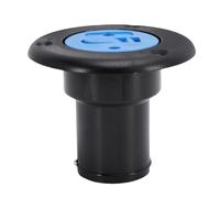 Malufain Bouchon de Remplissage de Réservoir d'eau 38 Mm ABS Joint (Black) | Corps en ABS, Chaîne en Acier Inoxydable, Finition Givrée, Entrée de Pont, compatibilité avec Remorque de Bateau, Yacht,