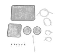 Malufain Kit de Couvercle D'aération de Fournaise de Camping-car en Acier | Comprend 2 écrans Ronds, 1 carré et 1 Rectangulaire, des Clips à Ressort, des Bandes d'étanchéité en Silicone, pour les