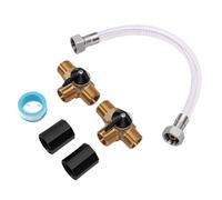 Malufain Kit dérivation chauffe eau camping car tuyau 12in | Construction laiton plastique tuyau 12in antigel camping isolation systèmes RV