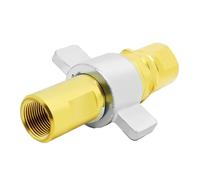 Malufain Raccord Rapide Hydraulique à Verrouillage fileté 1 Pouce NPT | Ailettes en Laiton, Coupleur de Ligne Humide 3000 PSI, Clapet Anti-retour Unidirectionnel 58 GPM pour équipement nettoyage