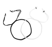 MALUGOGO 1 paire de bracelets en corde tressée pour couples, bracelet d'amitié, design élégant et tendance, couleurs assorties, ne se décolore pas facilement, peut être porté pendant une longue