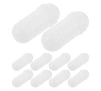 MALUGOGO 10 Pièces Cage à Appâts en Plastique Blanc Couvercle Sécurisé et Résistance aux Chutes, Boîte de Rangement pour Appâts de Pêche en Extérieur, pour Crabes et Crevettes