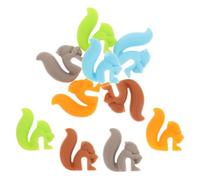 MALUGOGO 10 Pièces Porte-sachet de Thé Mignon Marqueur de Verre en Silicone Écureuil Support à Sachet de Thé pour Tea Bag et Martinis Bar et Réunions
