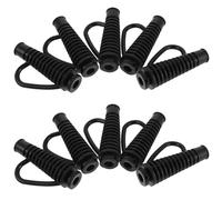 MALUGOGO 10 Pièces Protège-cordon Flexible pour Queue de Sèche-cheveux en Plastique Noir Diamètre 1,7 Cm, Protection Électrique et Renfort pour Usage en Salon ou Soins Personnels