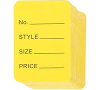 MALUGOGO 1000 Pièces Étiquettes de Prix en Carton Jaune pour Bijoux et Artisanat, Surface Lisse pour Écriture Facile, Étiquettes Nominatives pour Affichage en Magasin