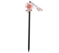 MALUGOGO 1pièce Épingle à Cheveux Bois de Pêcher Rétro avec Fleur Délicate et Cristal Baguette Coiffure Traditionnelle pour Femme Accessoire Élégant Style Hanfu pour Fêtes et Cosplay