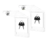 MALUGOGO 2 Pièces Couvercle de Sécurité pour Interrupteur 86 Type en Abs avec Verrouillage Anti-effraction, Protection Murale pour Panneau de Climatisation Central, pour Intérieurs Modernes