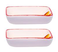 MALUGOGO 2 Pièces de Plats à Condiments en Céramique Motif Champignon, Style Simple et Élégant, Finition Soignée, pour Décorer Votre Table à Manger Réutilisable