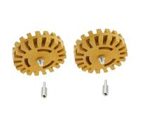 MALUGOGO 2 Pièces Roue de Dégommage en Caoutchouc Pneumatique 4 Pouces pour Élimination de Colle et Peinture Roue à Gommer Résistante à L'Usure Outil Professionnel pour Carrosserie et