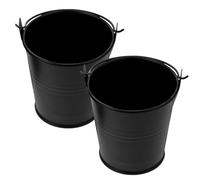 MALUGOGO 2 Pièces Seau à Graisse Collecte Facile de l'huile Graisse en Fer Noir pour Barbecue Extérieur Nettoyage Simple et Pratique pour Pique-niques et Barbecues