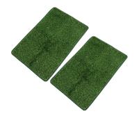 MALUGOGO 2 Pièces Tapis de Propreté pour Chien en Faux Gazon, Gazon Portable pour Animaux de Compagnie, Lavable, Entretien Facile, PE TPR, Vert, pour Patios et Dressage