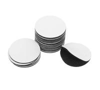MALUGOGO 20 Paires Petits Cercles Adhésifs Ronds Noirs en Nylon et Polyester, Attaches Adhésives Polyvalentes Auto-agrippantes pour Tapis, Nappes et Draps, Diamètre 6 Cm, Lot