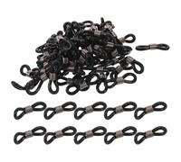 MALUGOGO 200 Pièces Bande de Cuisse de Poulet Noire Réglable, Enroulé de Cuisse de Poulet, Silicone et Fer, pour Volaille, Rééducation et Soins Quotidiens