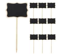 MALUGOGO 20pcs Mini Tableau Noir en Bois pour Étiquettes Buffet, Multifonctionnel, Clair et Lisible, pour Foires Artisanales et Jardins