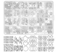 MALUGOGO 260 Pcs Bijoux de Cheveux pour Tresses Accessoires pour Cheveux Perles et Charms pour Décorations de Coiffures Femmes pour Mariages et Fêtes
