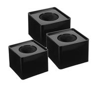 MALUGOGO 3pcs Drapeaux Logo Microphone en Plastique Noir Compatibles Largement pour Enregistrements et Discours Trou de 37mm Design Moderne et Multifonction