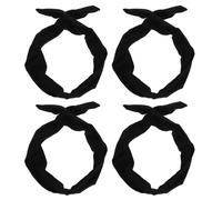 MALUGOGO 4 Pièces Bandeaux Turban pour Femmes Nœud Papillon, Forme Ajustable en Polyester et Fer, Accessoires Coiffure Élégants et Doux pour Tous Styles