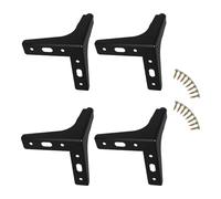 MALUGOGO 4 Pièces Meubles Métalliques Triangulaires Modernes pour Canapé Armoire Table et Chaise de Table Robustes pour Bibliothèque et Banc Noir Mat Installation Facile avec Vis