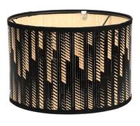 MALUGOGO Abat-jour en bambou noir et facile à installer avec un beau motif, structure robuste compatible avec douille E27, convient pour une utilisation à la maison et à l'hôtel