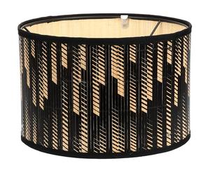 MALUGOGO Abat-jour en bambou noir et facile à installer avec un beau motif, structure robuste compatible avec douille E27, convient pour une utilisation à la maison et à l'hôtel