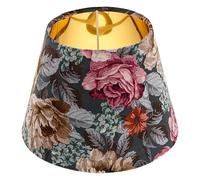 MALUGOGO Abat-jour moderne en tissu à motif de fleurs pour éclairage chaud 24,9 x 24,9 x 18 cm pour décoration d'ameublement