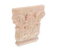 MALUGOGO Applique en Bois Sculpté 10x10x2 Cm, Console Décorative D’angle de Style Européen, Moulure Murale pour Décoration Intérieure et Extérieure, Transfert Décoratif pour Meubles,