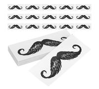 MALUGOGO Autocollants pour Moustache 100pcs en Pp Noir, Protège-barbe Cire Chaude, pour Épilation Nez et Décoration DIY et Pratique