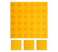 MALUGOGO Autocollants Tactiles en Pvc Jaune pour Aveugles, 4pcs avec Surface Surélevée et Texture en Points, Indicateurs de Sécurité pour Bâtiments Publics Intérieurs