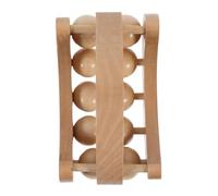 MALUGOGO Back to Relax Acupoints Outil manuel en bois 10 perles double rangée pour relaxation musculaire avec design portable, pour voyage et bureau