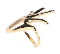 MALUGOGO Bague vintage en cuivre en forme de main avec pierres de zircon pour femme, bague ouverte réglable améliorant l'élégance et ajoutant une touche luxueuse, bijou de mariage