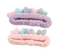 MALUGOGO Bandeau pour Cheveux Lavant Visage 2 Pièces en Coton et Polaire Élasticité et Douceur pour Spa et Soin Visage