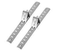 MALUGOGO Barres de Support en Acier Inoxydable Argenté pour Étagère de Réfrigérateur Lot de 2 Accessoires Polyvalents pour Congélateur et Armoire Froide Cuisine