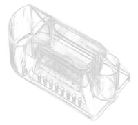 MALUGOGO Boîte de Rangement Transparente pour Têtes de Polissage de Ponceuse à Ongles en Polycarbonate, Organisateur Professionnel pour Outils de Manucure, Support Pratique pour Salon