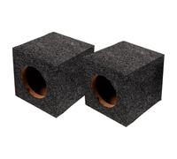 MALUGOGO Boîtier de Haut-Parleur Voiture en Bois Foncé, Paire pour Réinstallation du Caisson de Basses, Installation Facile et Performance Sonore Améliorée pour Système Audio Auto