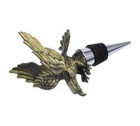 MALUGOGO Bouchon de Bouteille de Vin Réutilisable de Tête D’aigle en Bronze Vert, Bouchon Décoratif et Étanche pour Bouteilles en Verre, Compatible Lave-vaisselle, pour Sorties en Plein