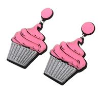 MALUGOGO Boucles D'oreilles pour Femmes et Filles, Légères et Pendantes Drôles en Acrylique Rose Style Amusant