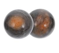 MALUGOGO Boules de Massage en Jade 5 Cm, 2 Pièces, Boules Chinoises Anti-stress pour Exercice des Mains, Relaxation et Thérapie à Domicile Voyage